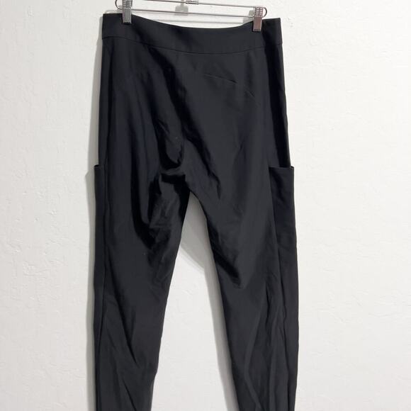 Athleta Pants Size 10 Black Pull On  Zipper Ankle Tapered Pockets Stretch - Picture 5 of 9